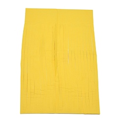 Желтый Наборы кисточек из папиросной бумаги своими руками, кисточка гирлянда, Баннер с бумажной тарелкой, на свадьбу или день рождения, детский душ, Юбилейное украшение для вечеринки, желтые, бумага: 74x24 см, 5 шт / пакет, лента: 6x0.3x0.01 см, 4 шт, Веревка: 200см, 1 PC