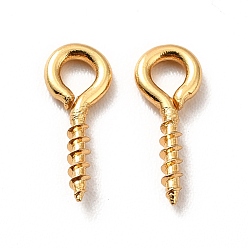 Настоящее золото 18K 304 скоба из нержавеющей стали, за половину пробурено бисера, реальный 18 k позолоченный, 10x4x1 мм, отверстие : 2 мм, штифты : 1 мм