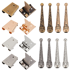 (52) Непрозрачная лаванда Наборы для изготовления ювелирных изделий, включая железную скользящую застежку для галстука-боло и концы шнура из сплава, разноцветные, 30~52.5x25~52.5x9~10.5 мм, отверстие : 2.5~5.5 мм, 12 шт / коробка