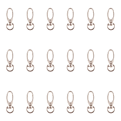 Platinum Iron Swivel Snap Hooks Clasps, Platinum, 37x13.5mm, Hole: 5x10mm