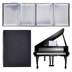 Noir Dossiers de fichiers de partitions musicales pp, rectangle, noir, 320x250x19mm