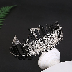 Обсидиан Ободки для волос из натурального обсидиана, аксессуары для волос для женщин и девочек, 165x140x70 мм