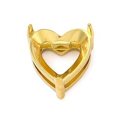 Сердце 304 настройки гвоздя из нержавеющей стали, золотые, сердце, пригодный для стразов 8x8 мм, 8.5x8.5x6 мм