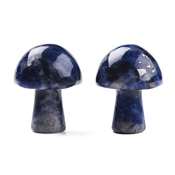 Sodalite Natural Sodalite GuaSha Stone, Gua Sha Scraping Massage Tool, for SPA Relaxing Meditation Massage, Undyed, Mushroom Shaped, 21x16mm