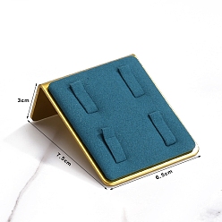 чирок Бархатные кольца отображения, прямоугольные, зелено-синие, 7.5x6.5x3 см