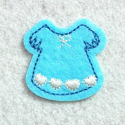 Light Sky Blue Computerized Embroidery Cloth Iron on/Sew on Patches, Costume Accessories, Appliques, Clothes, Light Sky Blue, 35x35mm