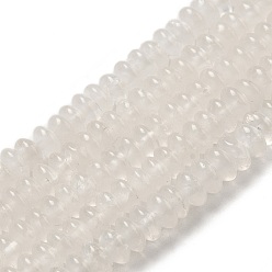 Quartz Crystal Natural Quartz Crystal Beads Strands, Saucer Beads, Rondelle, 6~6.5x2.5~3mm, Hole: 1mm, about 128~130pcs/strand, 16.02~ 16.26''(40.7~41.3cm)