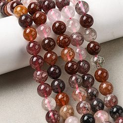 Другие Кварцы Натуральные кварцевые бусины супер семь нитей, круглые, 8.5 мм, отверстие : 0.7 мм, около 46 шт / нитка, 15.43'' (39.2 см)