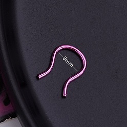 Pink 316l зажим из нержавеющей стали на кольцах для носа, розовые, 8 мм, штифты : 1.2 мм