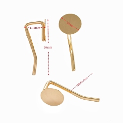 Настоящее золото 14K Выводы из металлической заколки, крючок для хвоста для женщин и девочек, реальный 14 k позолоченный, 30x12x11.5 мм