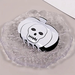 Белый Акриловые коготь заколки, череп, аксессуары для волос для женщин и девочек, белые, 85x50 мм