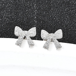 Bowknot 304 из нержавеющей стали серьги, цвет нержавеющей стали, бантом, 8x8 мм