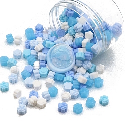 Bleu Bleuet Sceller les particules de cire, pour cachet de cachet rétro, impression de patte de chat, bleuet, case: 61x59 mm, 200 pcs / boîte