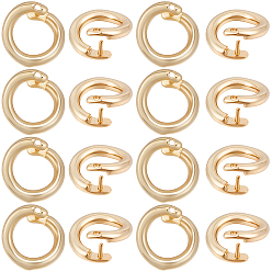 Настоящее золото 18K Латунь оснастки застежками, кольцо, реальный 18 k позолоченный, 7.5 мм, 30 шт