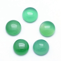 Green Onyx Agate Natural Green Onyx Agate Cabochons, Half Round, 10x4~5mm