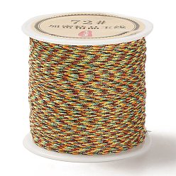 Colorful 50 Yards Nylon Chinese Knot Cord, Nylon Jewelry Cord for Jewelry Making, Colorful, 0.8mm