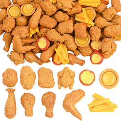 Сэнди Коричневый 110 шт. 11 стили модель из искусственной смолы, имитация еды, для выставочных украшений, песчаный коричневый, 16~30x12~20.5x7~12.5 мм, 10 шт / стиль