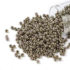 (1704) Gilded Marble Lavender Toho runde Rocailles, japanische Rocailles, (1704) Lavendel aus vergoldetem Marmor, 8/0, 3 mm, Bohrung: 1 mm, über 222pcs / Flasche, 10 g / Flasche