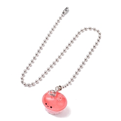 Осьминог Удлинители цепи потолочного вентилятора из смолы, с цепями железный шар, осьминог, 332 мм, Кулон : 24.5x19.5x17.5 мм