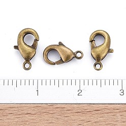 Antique Bronze Brass Lobster Claw Clasps, Parrot Trigger Clasps, Cadmium Free & Nickel Free & Lead Free, Antique Bronze, 10x5x3mm, Hole: 1mm