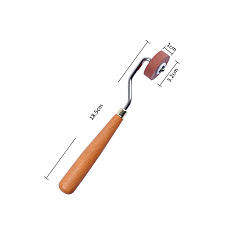 Светло-Коралловый Деревянный ролик для брайера, с ручкой, для аппликатора краски кисть, инструмент для рисования маслом, свет коралловый, 18.5 см, ролик: 32x10мм