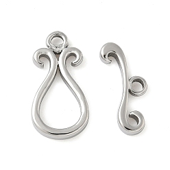 Нержавеющая Сталь Цвет 304 из нержавеющей стали застежками тумблеры, слеза, цвет нержавеющей стали, кольцо: 19x10x2 мм; бар: 16.5x6.5x2 мм