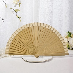 Темный Хаки Схима складной веер, старинный деревянный декоративный веер, для вечеринки свадебное танцевальное украшение, Темный хаки, 23 см