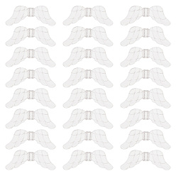 Прозрачный 200 шт прозрачные акриловые бусины, крыло, прозрачные, 29x12x3.5 мм, отверстие : 1.8 мм