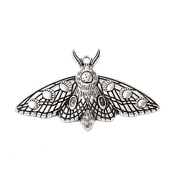 Античное Серебро Большие подвески из сплава в тибетском стиле на Хэллоуин, моль, античное серебро, 34.5x57.5x5 мм, отверстие : 2.5 мм