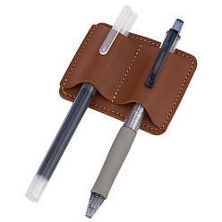 Седло Коричневый 1Портативный держатель для ручек из искусственной кожи с защитой от потери, седло коричневый, 77x61x14 мм