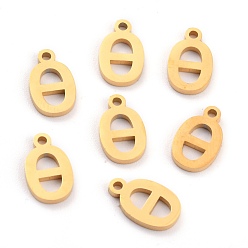 Letter Q 304 подвески из нержавеющей стали, матовый стиль, греческий алфавит, золото, letter.q, letter.q: 12x7.5x1.5 мм, отверстие : 1.5 мм