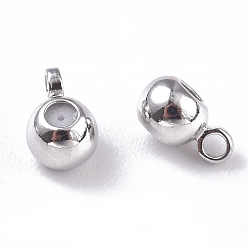 Платина Поручни из латунной трубки, петля под залог, бейлы, с пластиком ccb внутри, долговечный, круглые, платина, 6x4x3 мм, отверстие : 1.2 мм