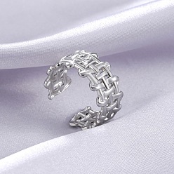 Stainless Steel Color Non-Tarnish 304 Stainless Steel Open Cuff Rings, Stainless Steel Color, Inner Diameter: 18mm