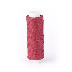 Темно-Красный Вощеный шнур полиэстера, микро шнур макраме, для кожаного проекта, изготовление браслетов, ремонт обуви, переплетное дело, плоский, темно-красный, 0.8 мм, около 32.8 ярдов (30 м) / рулон