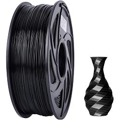 Black Plastic Cord, 3D Printer Filament, Black, 1.75mm, about 400m/roll
