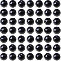Black Onyx 60шт. бусины из натурального черного оникса, класса AB, круглые, окрашенная и подогревом, 6 мм, отверстие : 0.8 мм