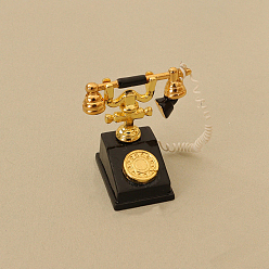 Черный Мебель и бытовая техника мини модель из смолы, аксессуары для кукольного домика с микро-ландшафтом, притворяясь опорными украшениями, чёрные, 29x21x28 мм