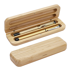 BurlyWood Rectangle Bamboo Pen Storage Case, Gift Box, BurlyWood, 172x55x24mm, Inner Diameter: 152x16mm