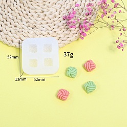 Square DIY Silicone Molds, Resin Casting Molds, For UV Resin, Epoxy Resin Jewelry Making, White, Square, 52x52x13mm