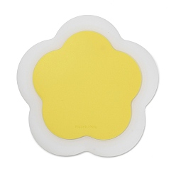 Желтый Силиконовые термоизоляционные подставки в форме цветка, ресторан западной столовой, желтые, 165x165x4.5 мм