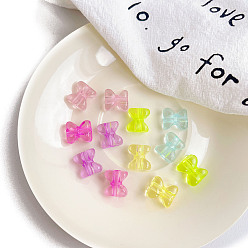 (52) Непрозрачная лаванда Прозрачного акрилового Европейский бисером, бантом, разноцветные, 13.7x15 мм, отверстие : 4.5 мм, 500 шт / 500 г