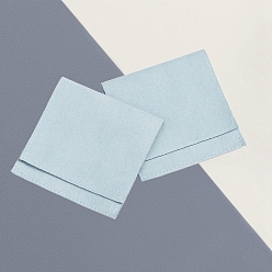 Светло-Синий Мешок из волокна, для подарочных пакетов с завязками для ювелирных изделий, квадратный, голубой, 8x8 см