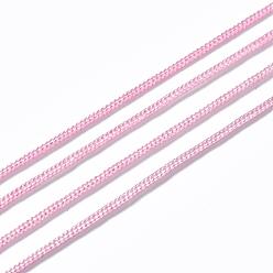 Pearl Pink Nylon Thread, Chinese Knotting Cord, Pearl Pink, 0.8mm, about 109.36 yards(100m)/roll