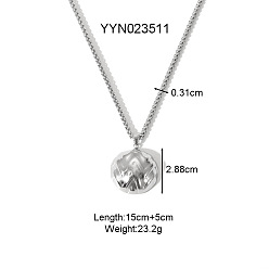 Плоский Круглый 304 текстурированные подвески из нержавеющей стали для женщин, серебряный цвет гальваническим, плоско-круглые, 21.65 дюйм (55 см)