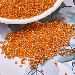 (DB1777) Оранжевый AB с Белой Подкладкой Бусины miyuki delica, цилиндр, японский бисер, 11/0, (дБ 1777) оранжевый, 1.3x1.6 мм, отверстия: 0.8 мм, около 10000 шт / мешок, 50 г / мешок