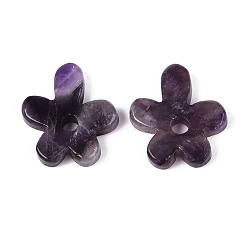 Аметист Подвески из натурального аметиста , , 34~35x29.5~31x6~7 мм, отверстие : 5 мм