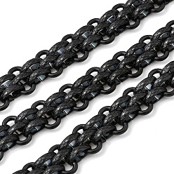 Черный 304 из нержавеющей стали цепи сетки, несварные, с катушкой, вакуумное покрытие pvd, чёрные, 10x4.5 мм