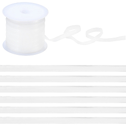 Прозрачный 20м плоский эластичный шнур из термопластичного полиуретана (ТПУ), для пошива бюстгальтеров, прозрачные, 5 мм, около 21.87 ярдов (20 м) / рулон