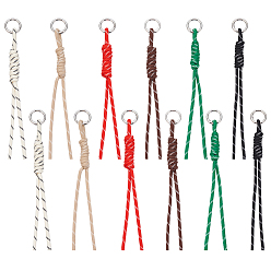 (52) Непрозрачная лаванда 12 шт. 6 Цвета полиэстеровые подвесные украшения, для украшения сумки, с литыми пружинными кольцами, разноцветные, 254 мм, 2 шт / цвет