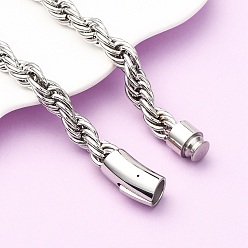 Нержавеющая Сталь Цвет 10мм 304 ожерелья из цепей из нержавеющей стали, не тускнеет, цвет нержавеющей стали, 19.09 дюйм (48.5 см)